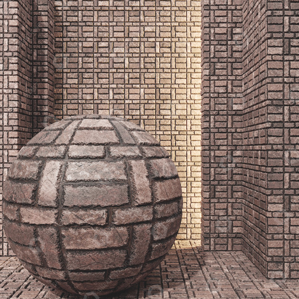 Кирпичи N 012 Seamless 3D модель