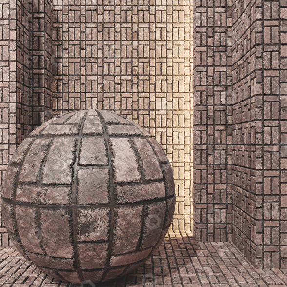 Кирпичи N 011 Seamless 3D модель