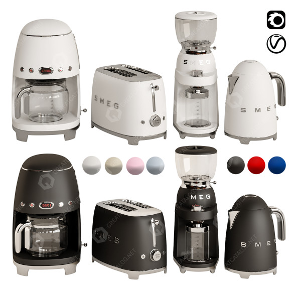 Appareils de cuisine Smeg Coffee Set 2 modèle 3D