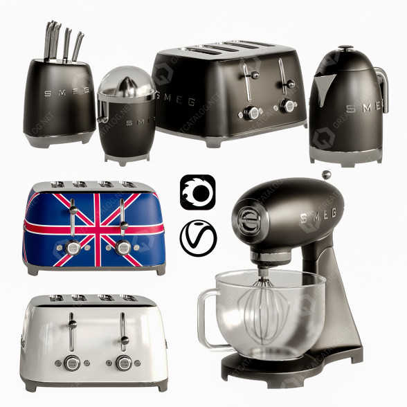 Кухонна техніка Smeg Set Cook 3D модель