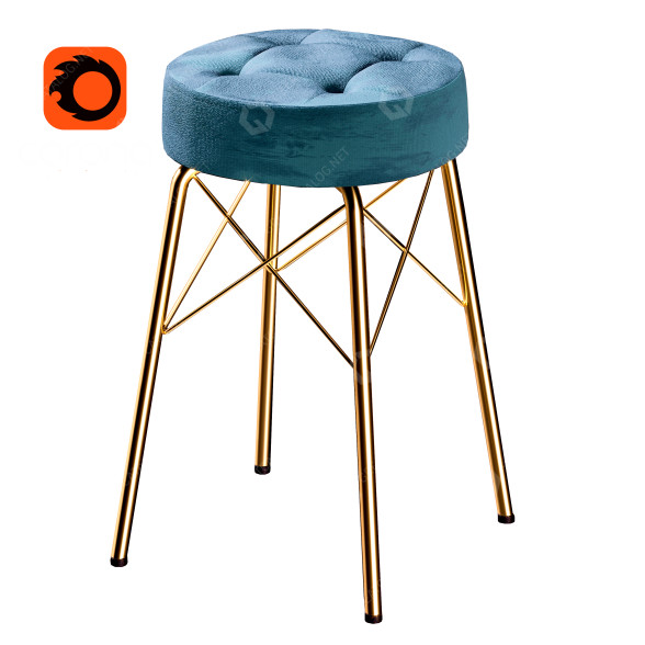 Stool Blue 3D model