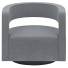 Fauteuil LexMod Spin Cutaway Performance Velvet Swivel Gray and Blue - Anor3D