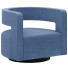 Fauteuil LexMod Spin Cutaway Performance Velvet Swivel Gray and Blue - Anor3D