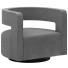Fauteuil LexMod Spin Cutaway Performance Velvet Swivel Gray and Blue - Anor3D