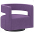 Fotel LexMod Spin Cutaway Performance Velvet Swivel Purple and Green - Anor3D