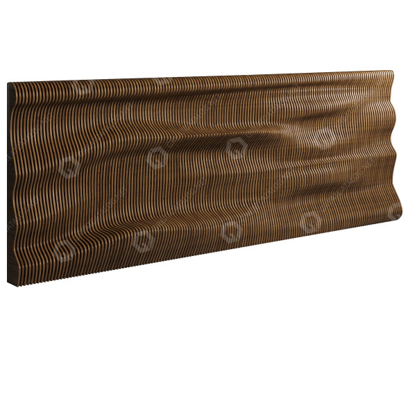 Panneau mural Wood modèle 3D