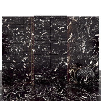 Плитка Court Black Marble 3D модель