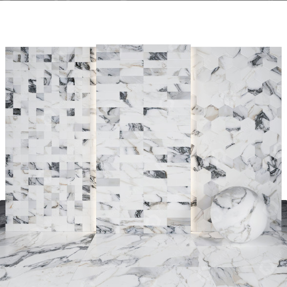 Плитка Origines Silver Marble 01 3D модель