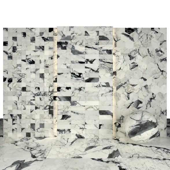 Плитка Calacatta Dark Marble 01 3D модель