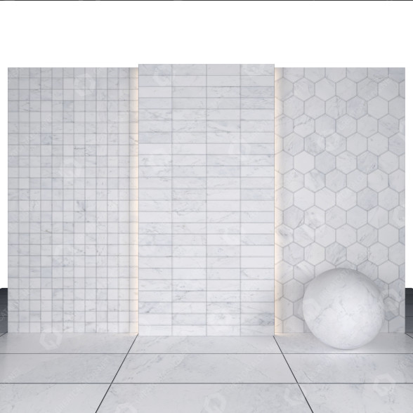 Плитка Delicate White Marble 3D модель