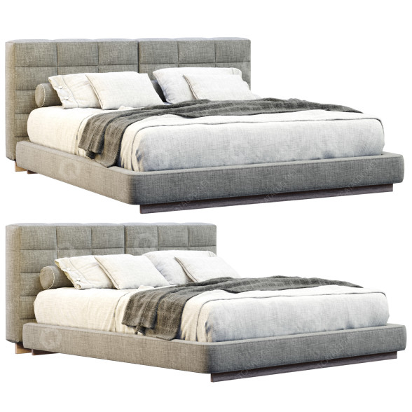 Ліжко Minotti Lanwrence Gray 3D модель
