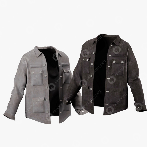 Vêtements Denim Jacket modèle 3D