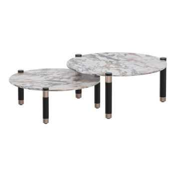 Mesas de centro 1stDibs Nova Round Marble
