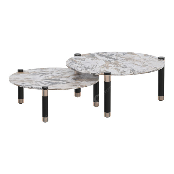 Stoliki kawowe 1stDibs Nova Round Marble model 3D