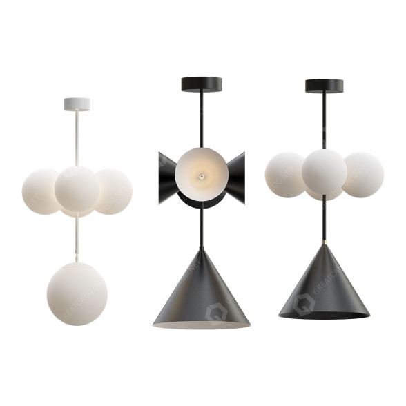Lampy wiszące Atelier Areti Axis model 3D
