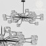 Żyrandol Candela Silver Glass 009 - Slave of Creator