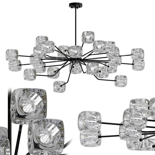 Żyrandol Candela Silver Glass 009 model 3D