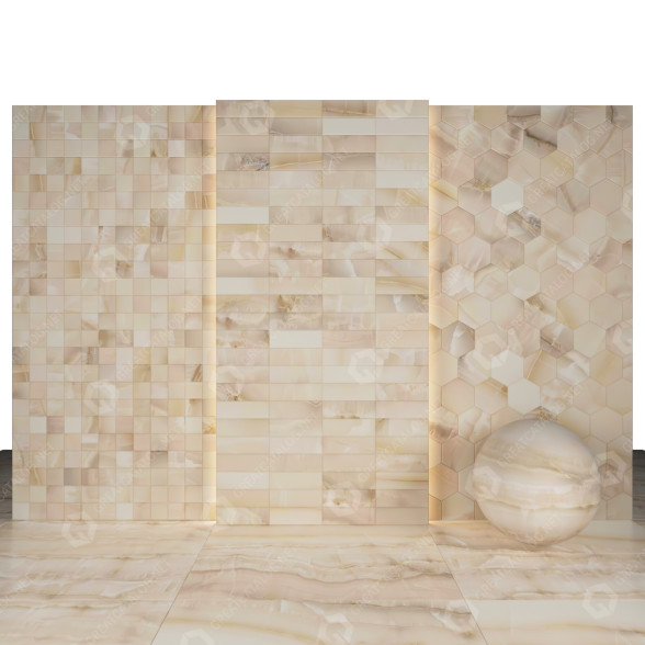 Tile Akoya Beige Marble 3D model