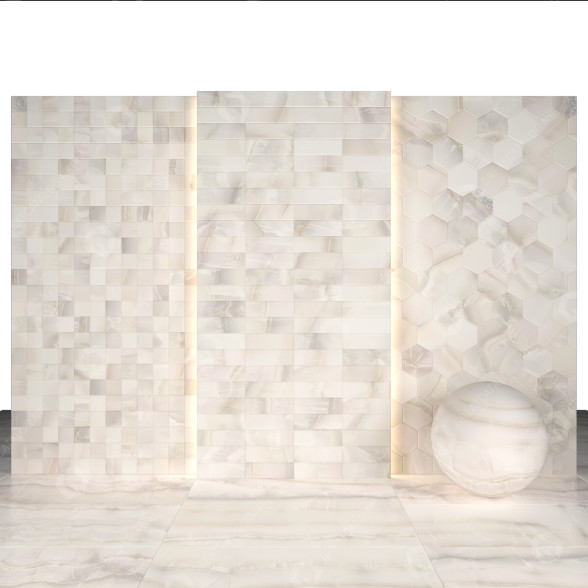Плитка Akoya White Marble 3D модель