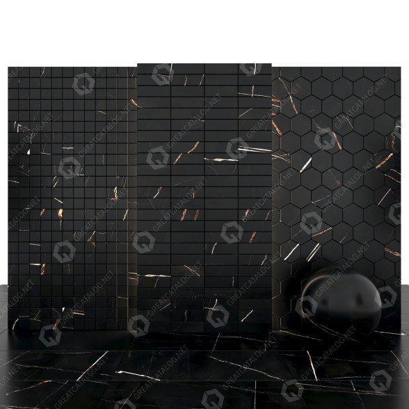 Płytka Sahara Noir Marble 05 model 3D