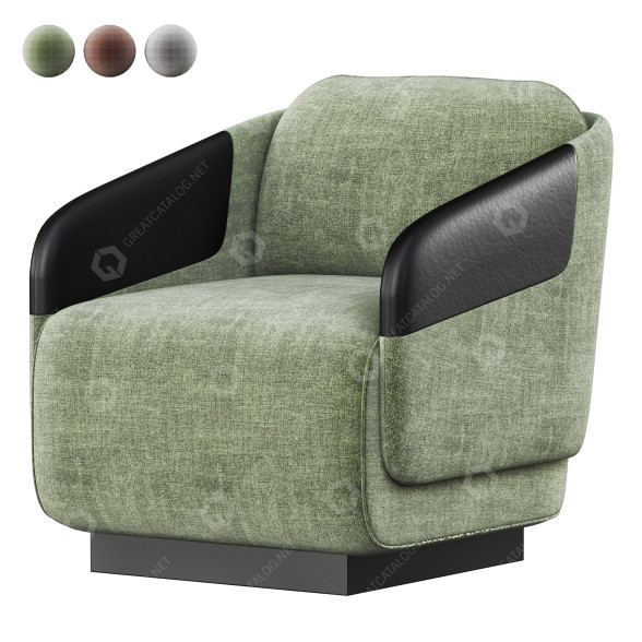 Armchair Casamania Worn 3D model