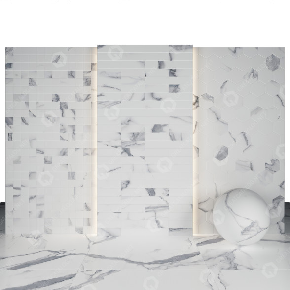 Плитка Statuario White Marble 04 3D модель