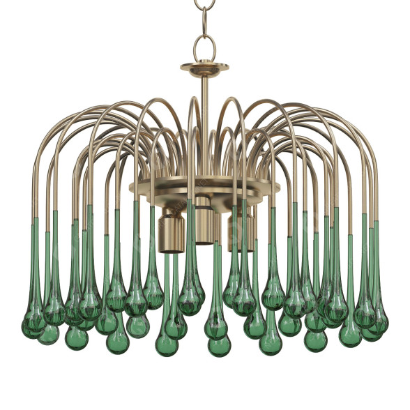 Chandelier 1stDibs Drops Venini Style 3D model