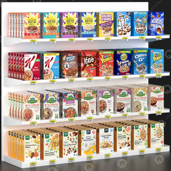 Schaukasten Supermarket Cereal 3D-Modell