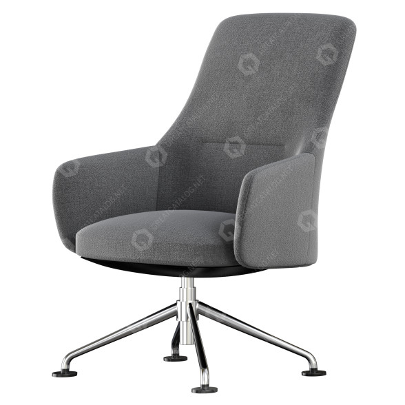 Krzesło biurowe Quinti Sedute Gray Fabric model 3D