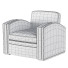 Fauteuil Hugues Chevalier Flanelle - Islomov