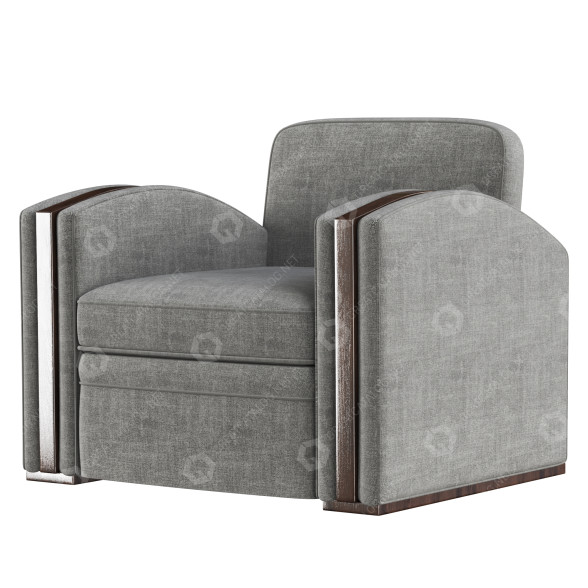 Fauteuil Hugues Chevalier Flanelle modèle 3D