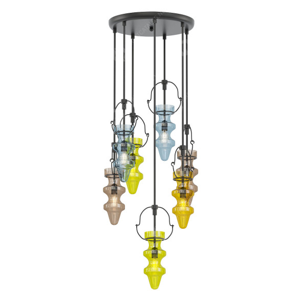 Підвісний світильник Paul Ferrante Colored Glass 3D модель