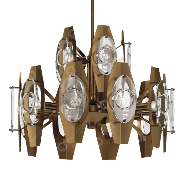 Люстра 1stDibs Midcentury Glass by Gaetano Sciolari 3D модель