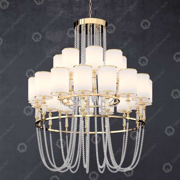 Lámpara de araña IPM Light 1703/CH24/LU/TR Modelo 3D