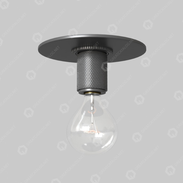 Светильник Restoration Hardware Utilitaire disk flushmount 3D модель
