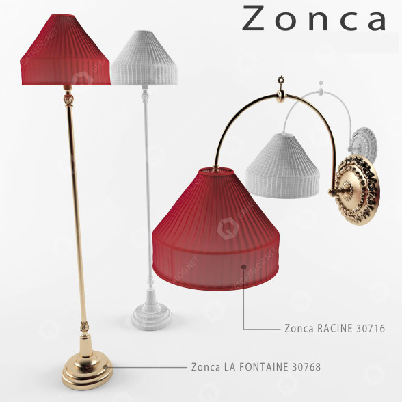 Stehleuchte Zonca Racine 3D-Modell