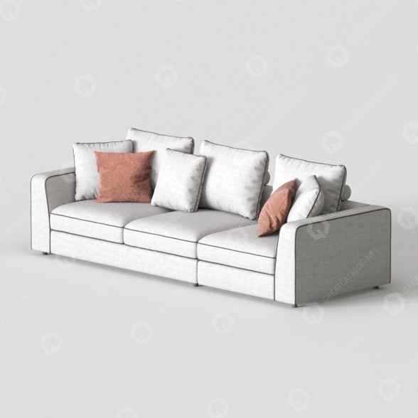 Sofa Roshe Karte 3D model