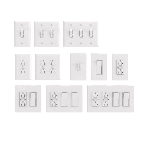 Розетки та вимикачі USA Standart Socket Set 3D модель