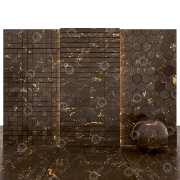 Плитка Brown Bronze Marble 3D модель