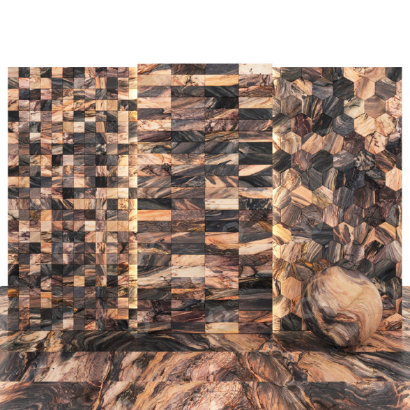 Плитка Blue Blend Marble 3D модель