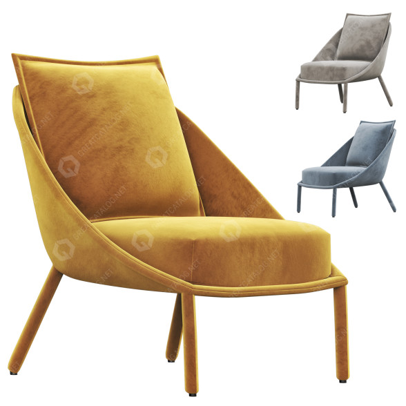 Armchair Miniforms Lem 3D model