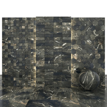 Плитка Black Deep Glossy Marble