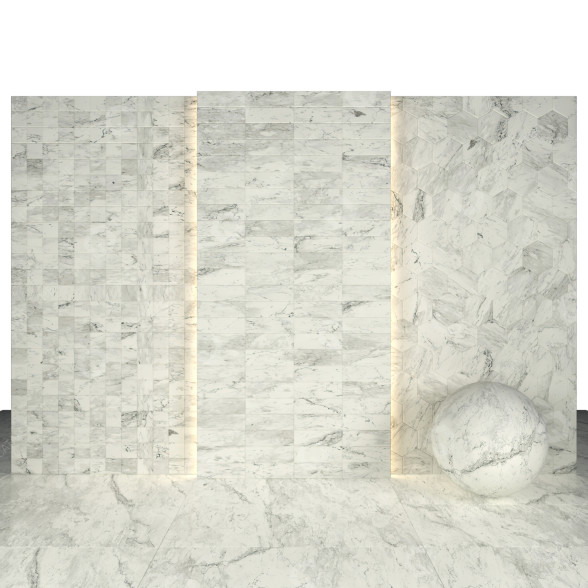 Azulejo Fairy White Marble Modelo 3D