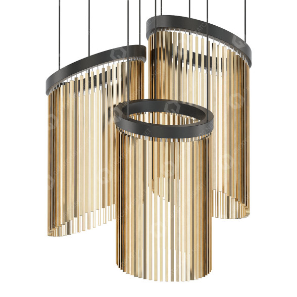 Chandelier Stickbulb Multiple Chime 3D model