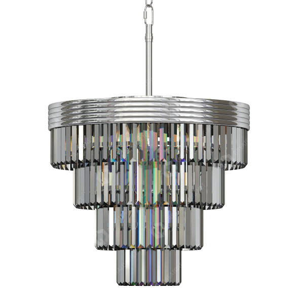 Chandelier 3-Light Unique Tiered Crystal 3D model
