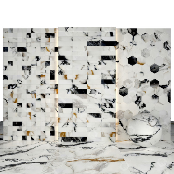 Płytka Beautifull Calacatta Paonazzo Marble model 3D