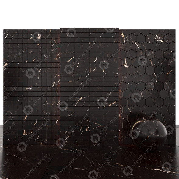 Płytka Dark Brown Marble model 3D