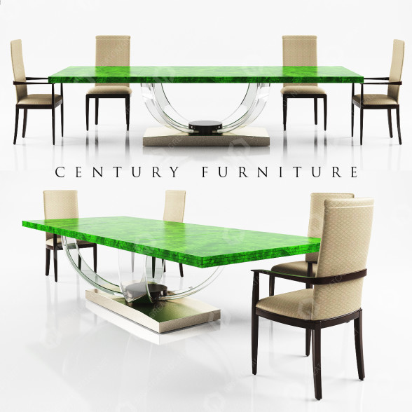 Стіл та стільці Century Furniture Dining Set 06 3D модель