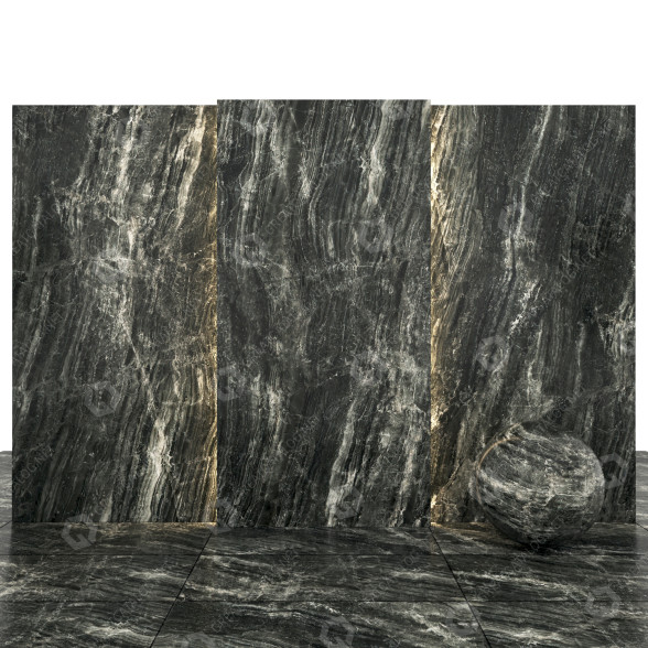 Tile Black Mirror Marble 3D model