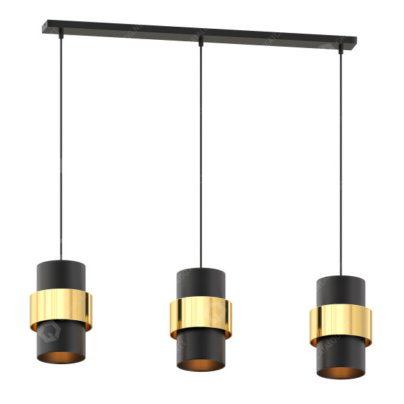 Lampa wisząca Callisto Black and Gold model 3D